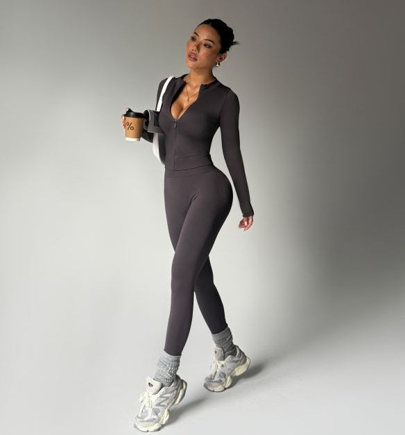 Combinaison de yoga taille haute à la mode sportive