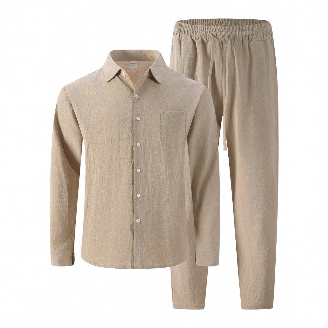 Costume décontracté en lin pour homme