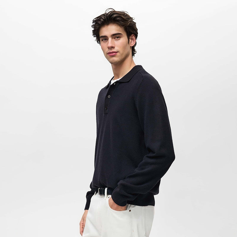 Polo boutonné à manches longues